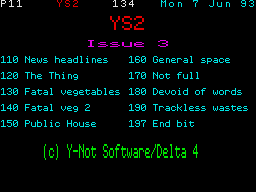 YS2 Issue 3 (1993)(Y-Not Software - Delta 4 Software)